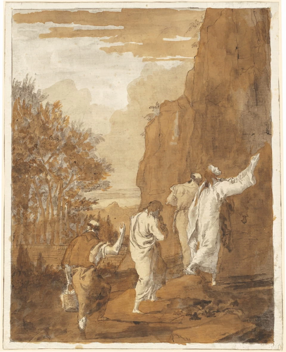 Cristo conduce Pietro, Giovanni e Giacomo aulla montagna per la trasfigurazione - The Armand Hammer Collection, National Gallery of Art